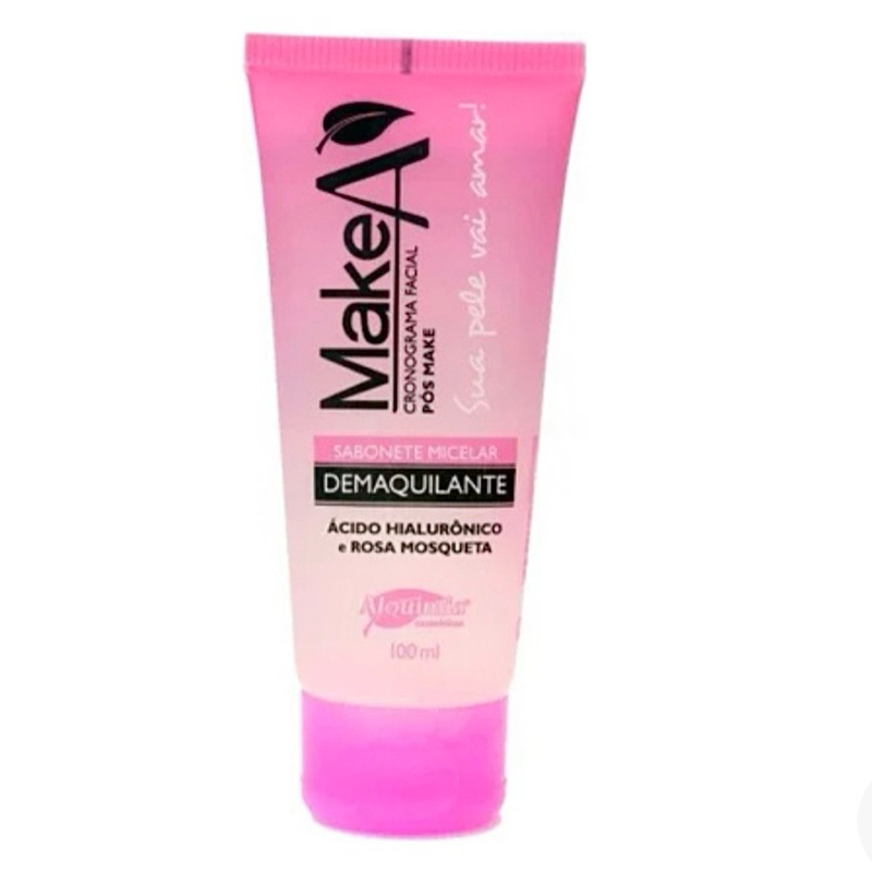 Sabonete Micelar Demaquilante Make A Ácido Hialurônico e Rosa Mosqueta 100ml - Limpeza Facial Suave