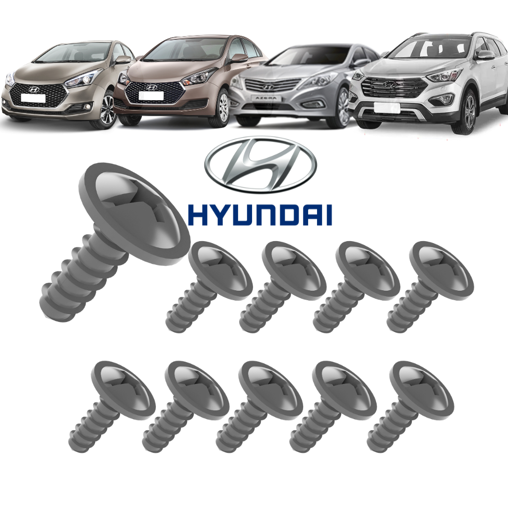 Kit 20, 30 ou 50 Parafusos Philips Fixação Paralama Hyundai Várias Aplicações em Oferta na Shopee