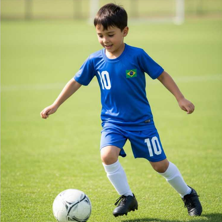 Kit Conjunto Infantil  2 Peças Juvenil Unissex Patriota Brasil Bandeira Azul Verde e Amarelo em Oferta na Shopee