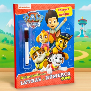 Livro Infantil Patrulha Canina – Alfabetização com Letras e Números Atividades Educativas em Oferta na Shopee