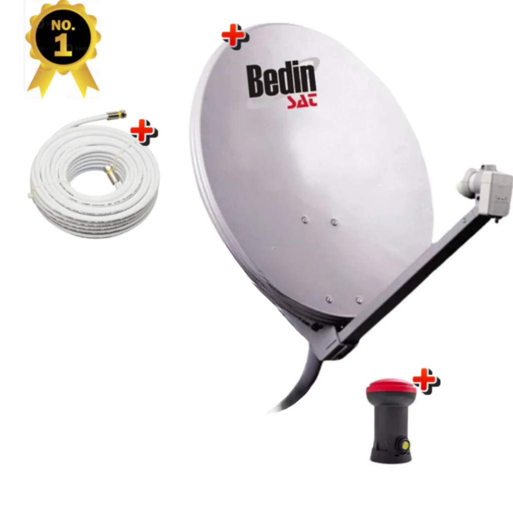 Antena Parabólica Digital Banda Ku com LNBF e Cabo