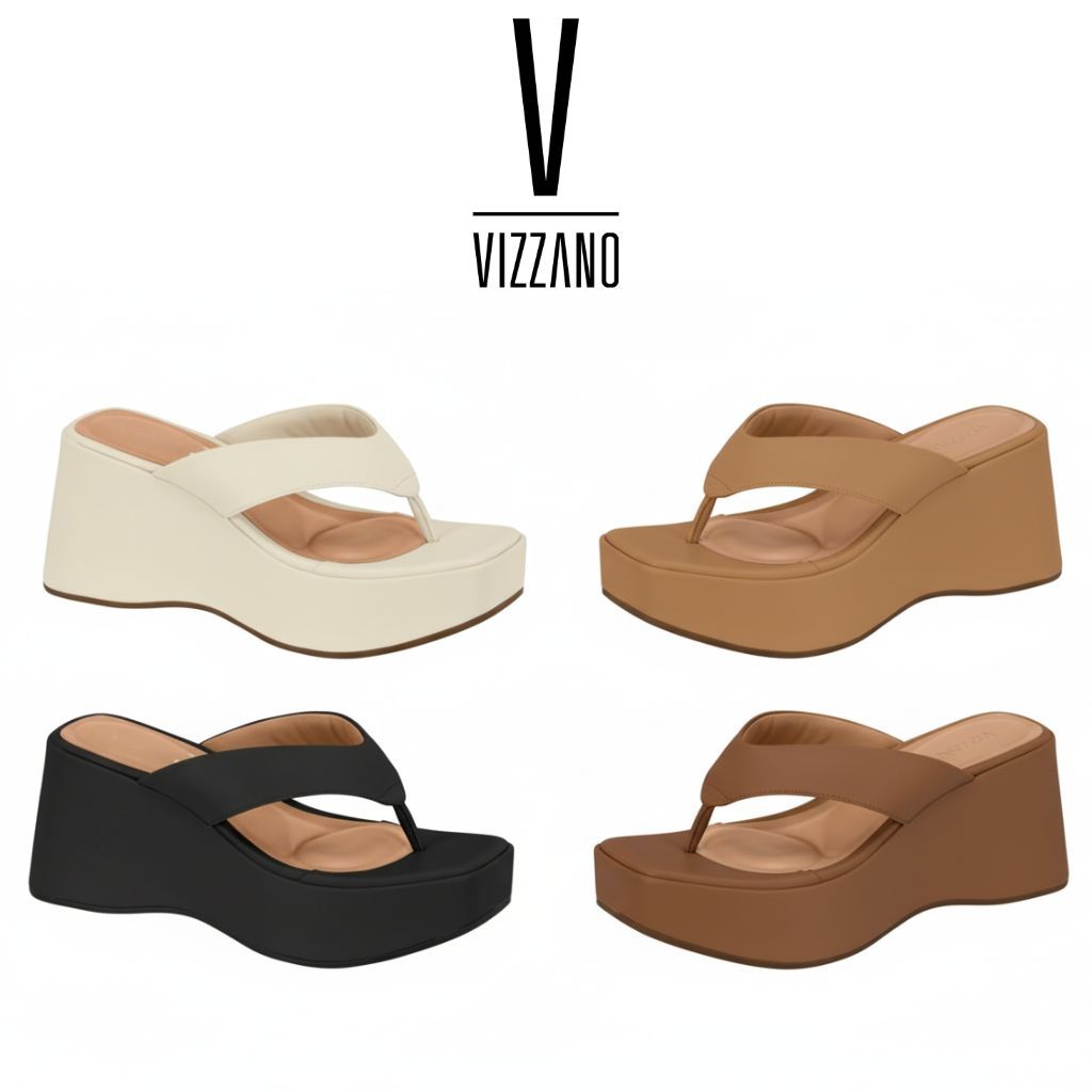 Tamanco Anabela Vizzano Feminino Plataforma Conforto Dia a Dia em Oferta na Shopee