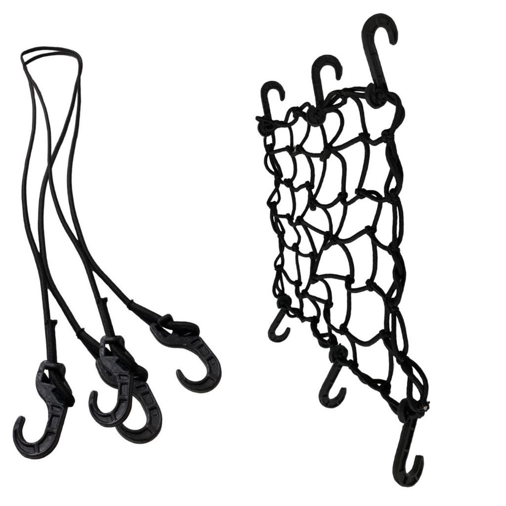 Rede Elástica Aranha Para Moto Estica Carga Bagageiro Reforçada Com Extensor