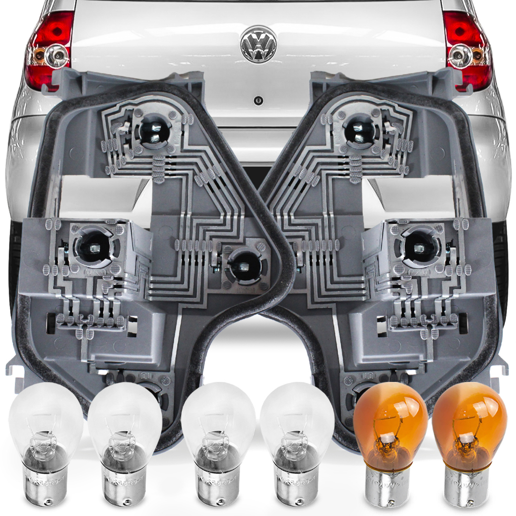 Kit 2 Circuitos Fox 03 A 09 Soquete Lanterna Traseira + Lampada Crossfox