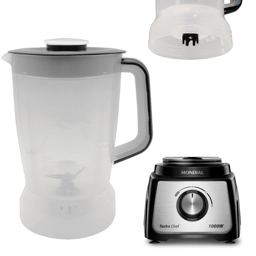 Copo Para Liquidificador Multiprocessador Mondial Turbo Chef 9 Em 1 1000w (2462)