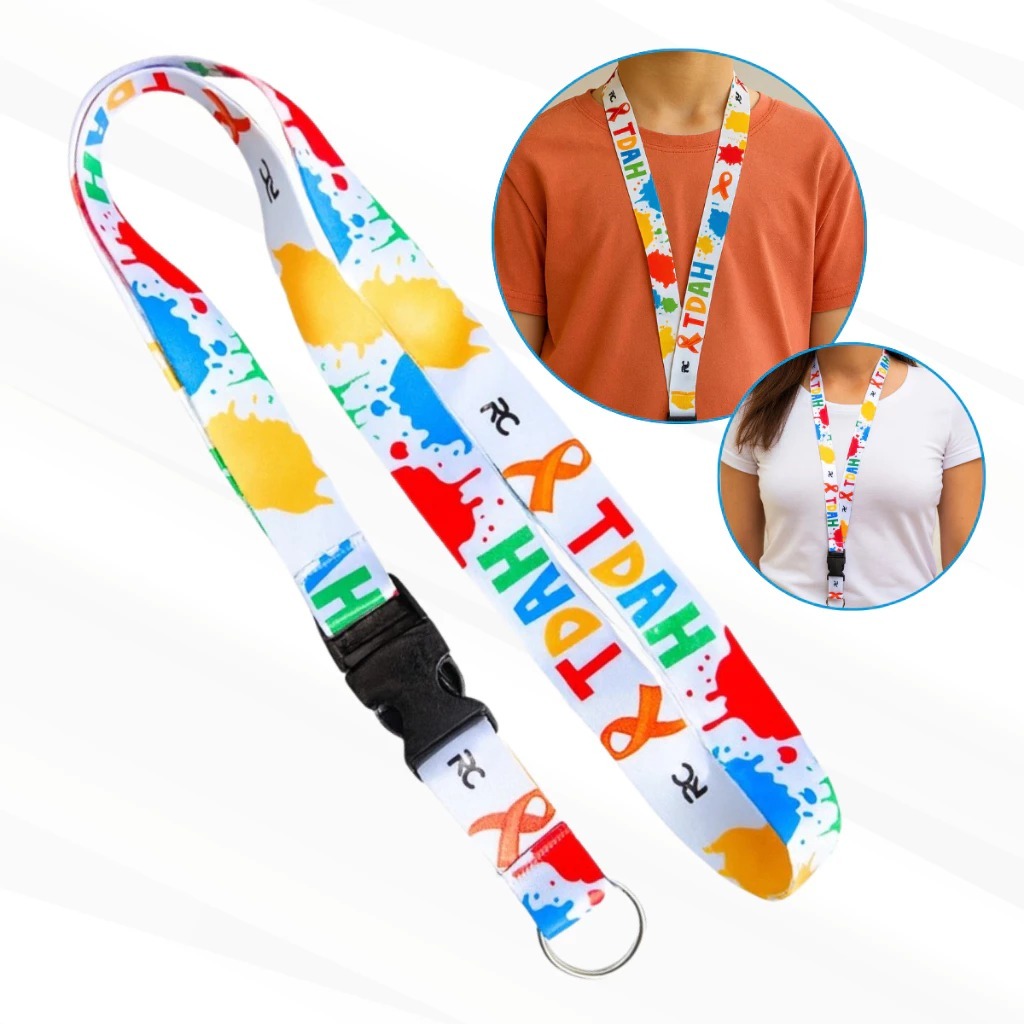 Cordão de Identificação TDAH Engate Rápido + Argola de Metal em Oferta na Shopee
