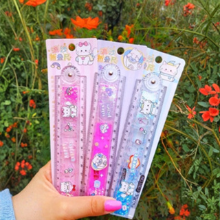 Régua Dobrável com Glitter Estilo Hello Kit Novidade Infantil Fofo em Oferta na Shopee