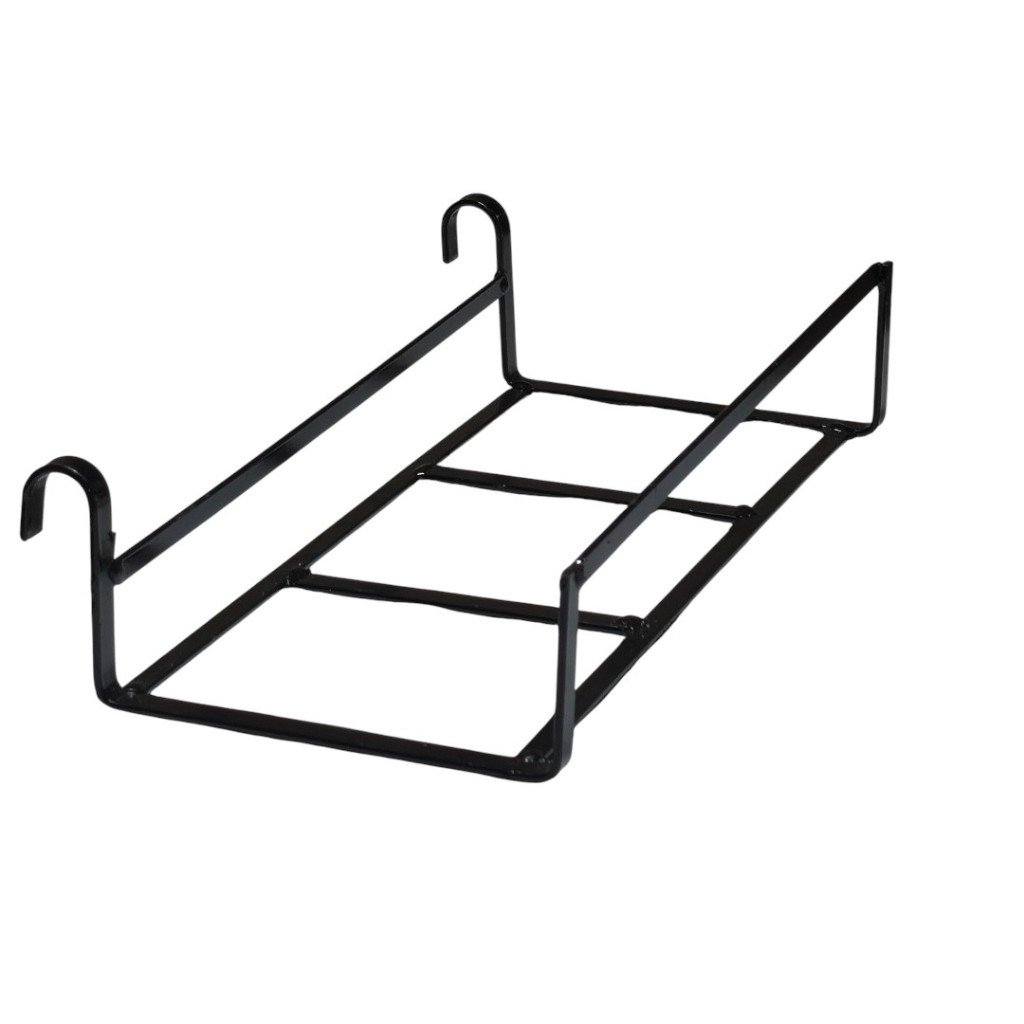 Suporte Jardineira Sacada Grade Corrimão Para Vasos Flores Plantas Floreira De Ferro 40 CM