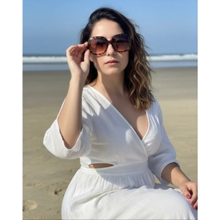 Óculos De Sol Degrade Onça Premium Tendência Proteção Uv 400