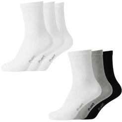 Kit 3 Pares Meia Infantil Cano Médio Básico Algodão Confortável Macio Puket