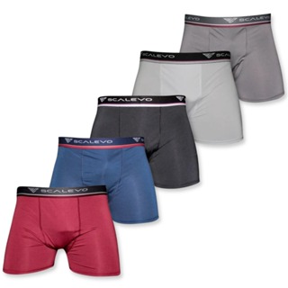 Kit 5 Cuecas Boxer Box Microfibra Masculino Scalevo em Oferta na Shopee