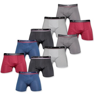 Kit 10 Cuecas Plus Size Box Boxer Lisa Microfibra Scalevo em Oferta na Shopee