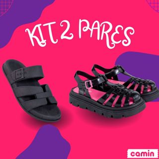 Kit 2 Pares Chinelo Nuvem Infantil Menina & Sandália Aranha Tratorada Feminina Promoção Black Friday em Oferta na Shopee