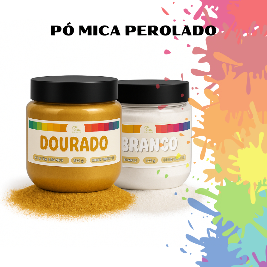 Pó Mica Dourado Branco Para Artesanato Maquiagem Resinas Tintas em Oferta na Shopee