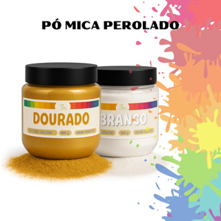 Pó Mica Dourado Branco Para Artesanato Maquiagem Resinas Tintas em Oferta na Shopee