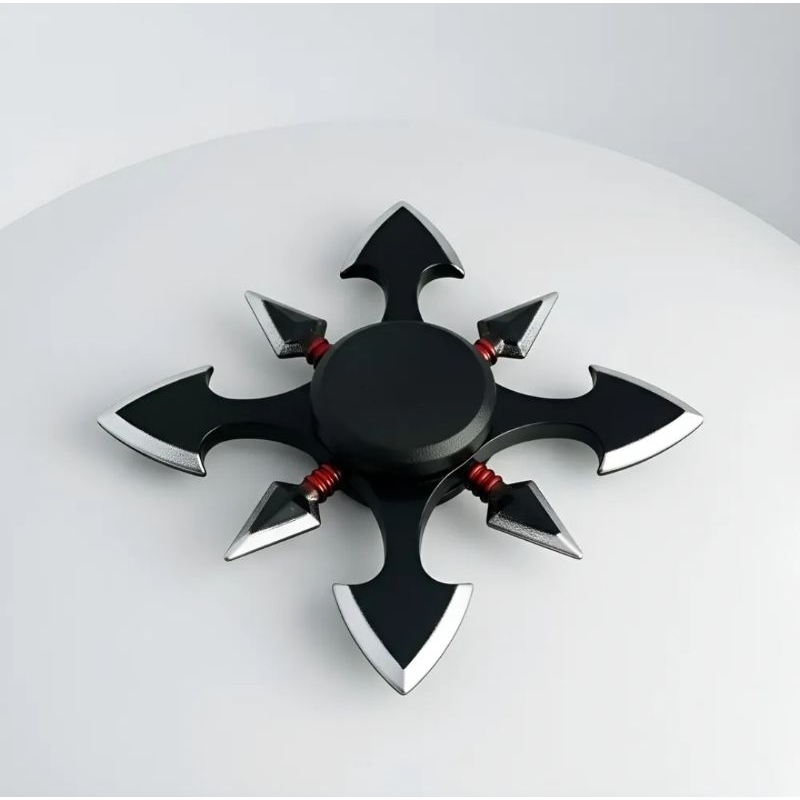 Spinner Fidget Anti Estresse Ansiedade Giratório Portátil Metálico Shuriken Ninja Naruto Shippuden