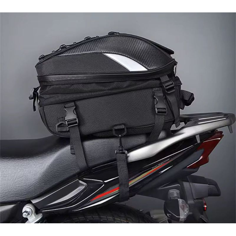 Mochila Baú Bagageiro Moto Viagens + Capa Proteção Impermeável 37 L
