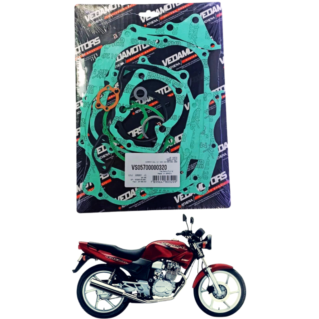 Jogo de Juntas Completo Honda Cbx 200 Strada/ Honda Nx 200/ Honda Xr 200 1994 a 2001 Vedamotors