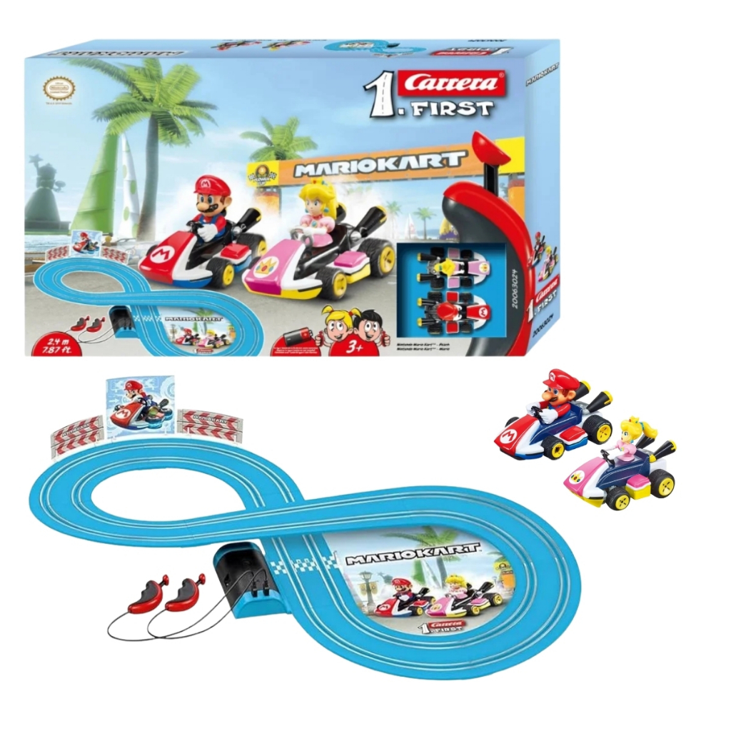 Autorama Pista Elétrica Carrera First Mario Kart x Peach 2.4 Metros 1/50