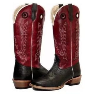 Bota Texana De Couro Bota Country Bordo Bota texana Moda