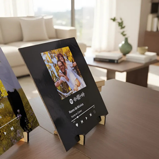 Quadro 20x20cm Spotify de Mesa Personalizado - COM SUPORTE em Oferta na Shopee