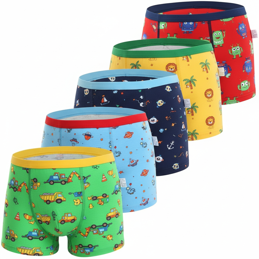 Kit 6 Cuecas Box Boxer Infantil Menino Garoto Confortável