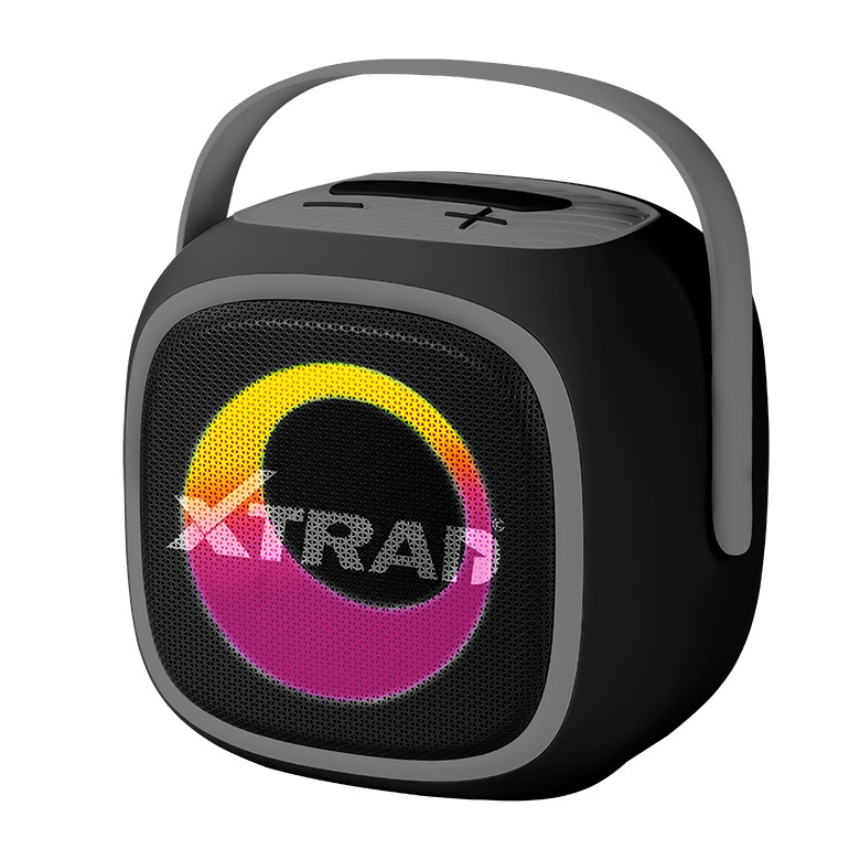 XTRAD Caixa de Som Karaokê Portátil com 2 Microfones Bluetooth XDG-8604D RMS 100w Preto