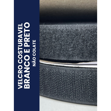 Velcro Costurável Macho e Fêmea – Fita Velcro para Costura, Roupa e Artesanato - ROLO C/ 25 MTS- NÃO COLANTE em Oferta na Shopee