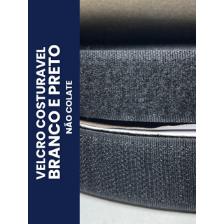 Velcro Costurável Macho e Fêmea – Fita Velcro para Costura, Roupa e Artesanato - ROLO C/ 25 MTS- NÃO COLANTE em Oferta na Shopee