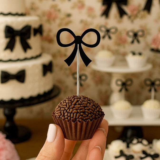 Topper Para Docinhos Laço Cores Laços em Oferta na Shopee