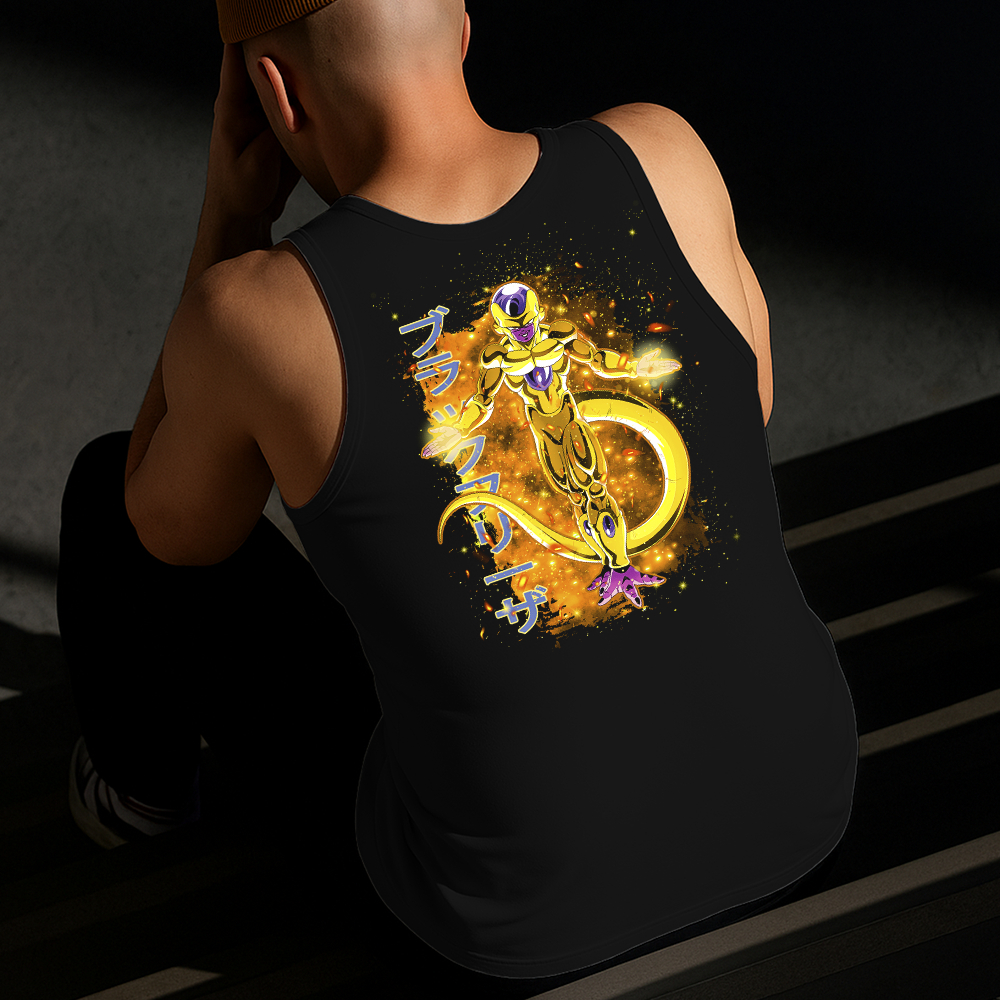 Camiseta Regata Masculina Estampada Frieza Dourado Algodão Estilo Conforto Diário Do Tamanho P GG