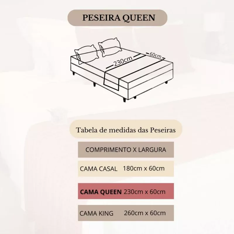 Kit Manta Peseira em Tricot Trança para Cama Casal Queen King — foto 5