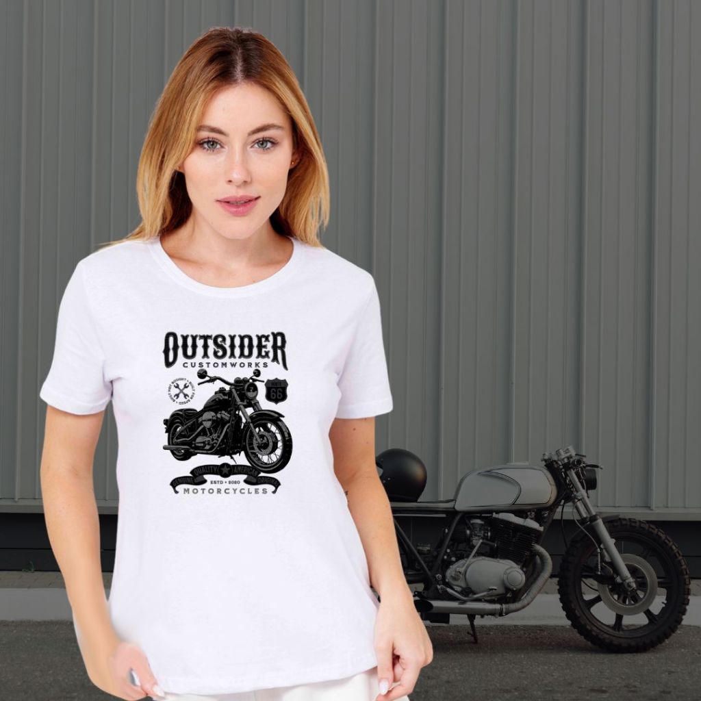 Camiseta Vintage Masculina Feminina | Estampa Outsider Custom | Camiseta Unissex Personalizada em Poliéster e Elastano