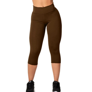 Calça Corsario Em Poliamida Lisa Cos Alto Cero Transparência em Oferta na Shopee