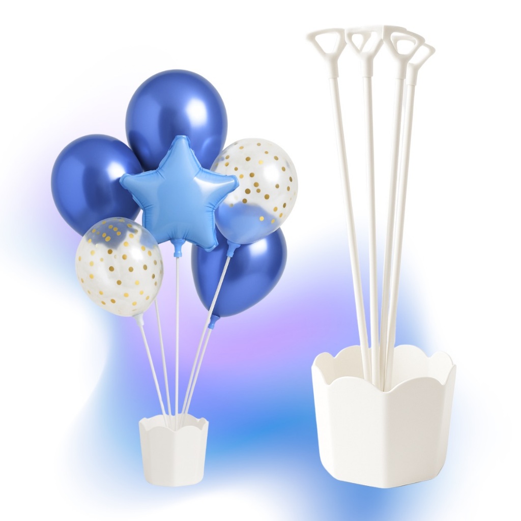 Cachepô Centro De Mesa Cachepot Festa Aniversário com Varetas e Suporte para Balão em Oferta na Shopee