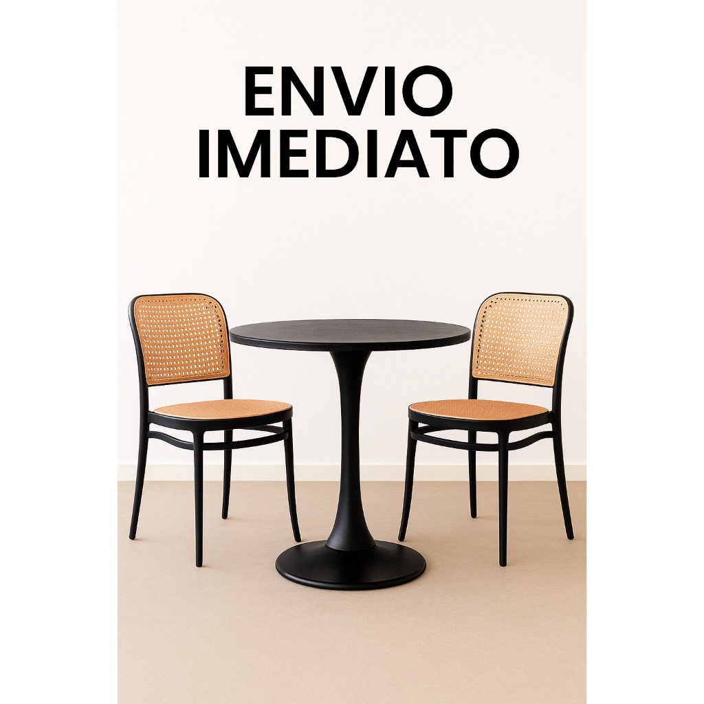 Kit 2 Cadeiras Rattan em Polipropileno MasterChair | Design Arabesco | Empilhável | 120kg em Oferta na Shopee