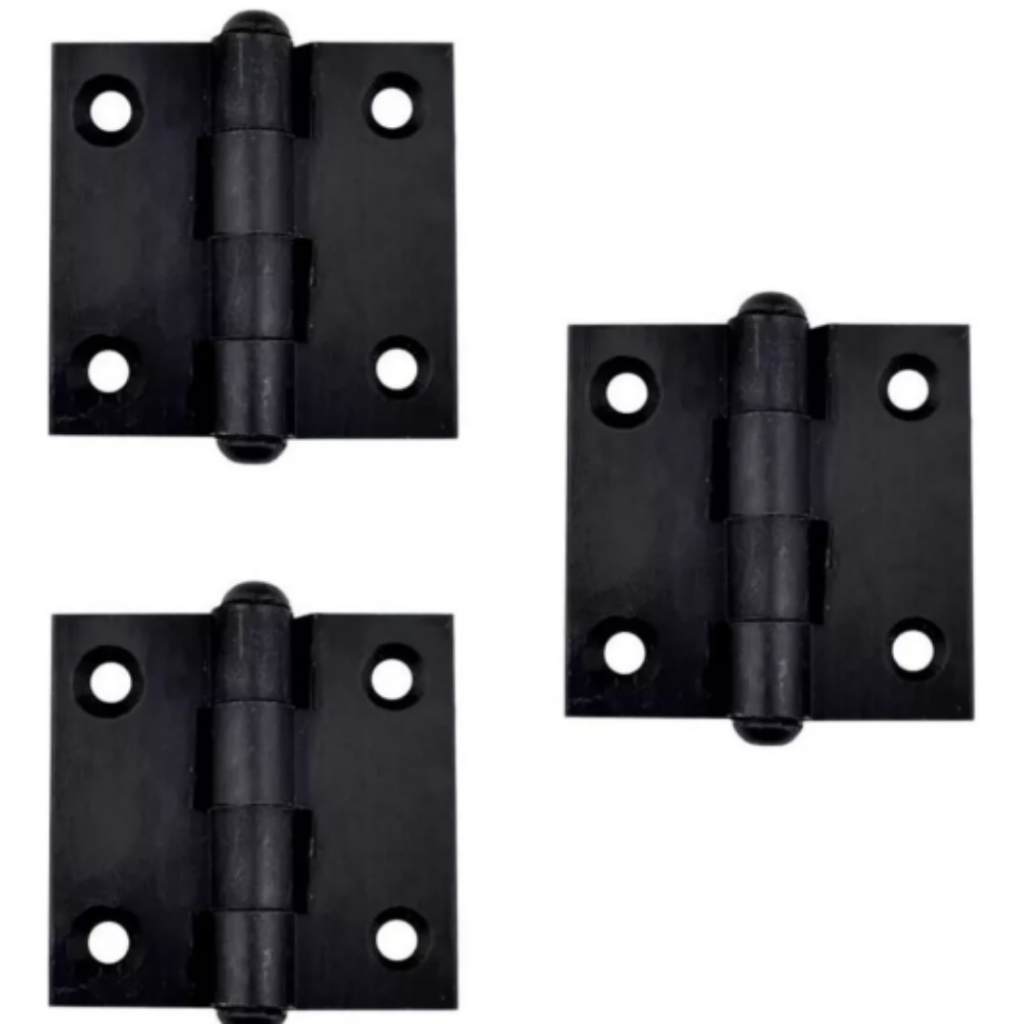 DOBRADICA 40X40 PORTA JANELA ABRIGO TELA *KIT 3 PCS* - PRETO