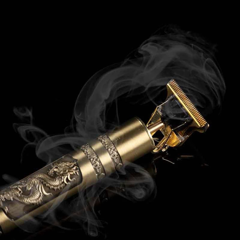 Máquina De Cortar Cabelo Sem Fio Profissional Aparador Recarregável, Plástico, Dourado em Oferta na Shopee