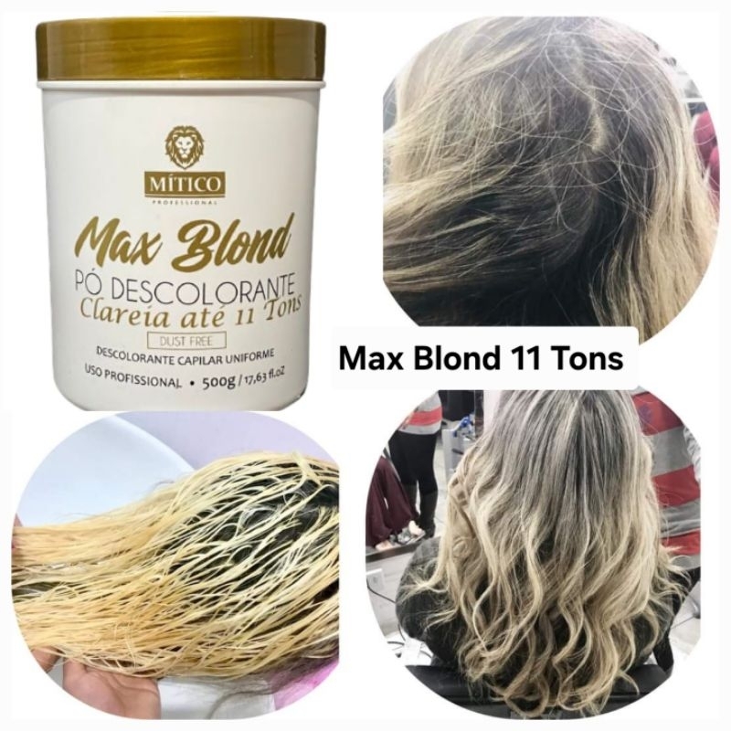 Pó Descolorante Max Blond 500g Mítico Profissional linha Premium