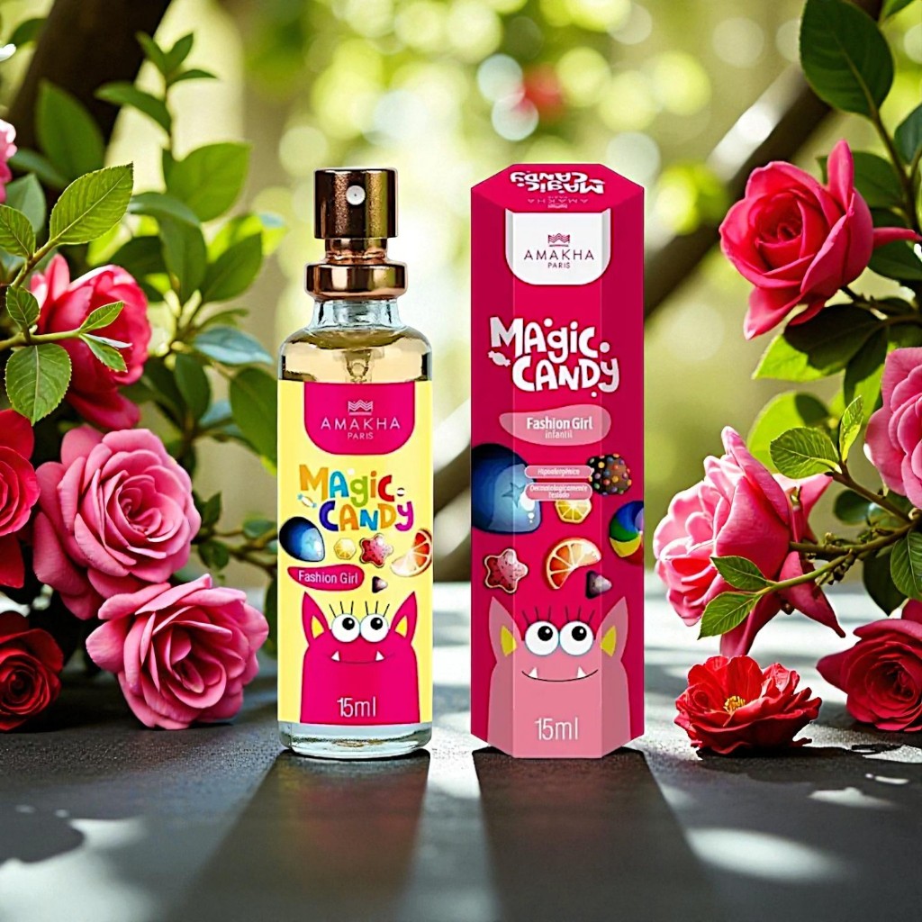 Perfume Magic Candy Fashion Girl Amakha Paris 15ml – Infantil, Frutado Doce e Encantador