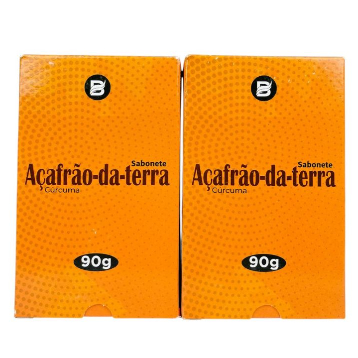 Açafrão-da-Terra Sabonete em Barra 90g Limpeza Profunda da Pele 2 Un. Baruc Cosméticos