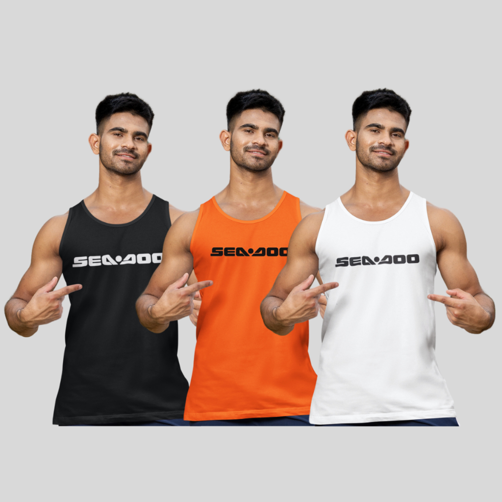 Kit 3 Camisetas Cavada Masculina Regata Personalizada Seaado Jet Sky Promoção Lançamento
