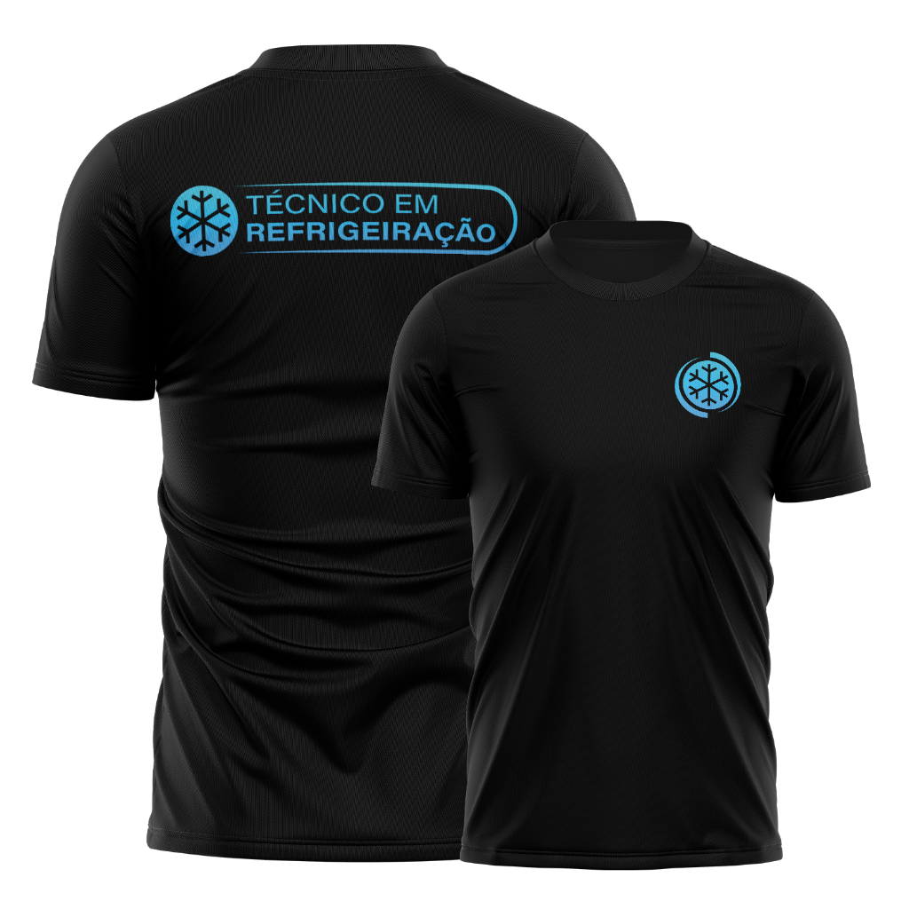 Camiseta Técnico em Refrigeração Uniforme Profissional Dry Fit Confortável Trabalho