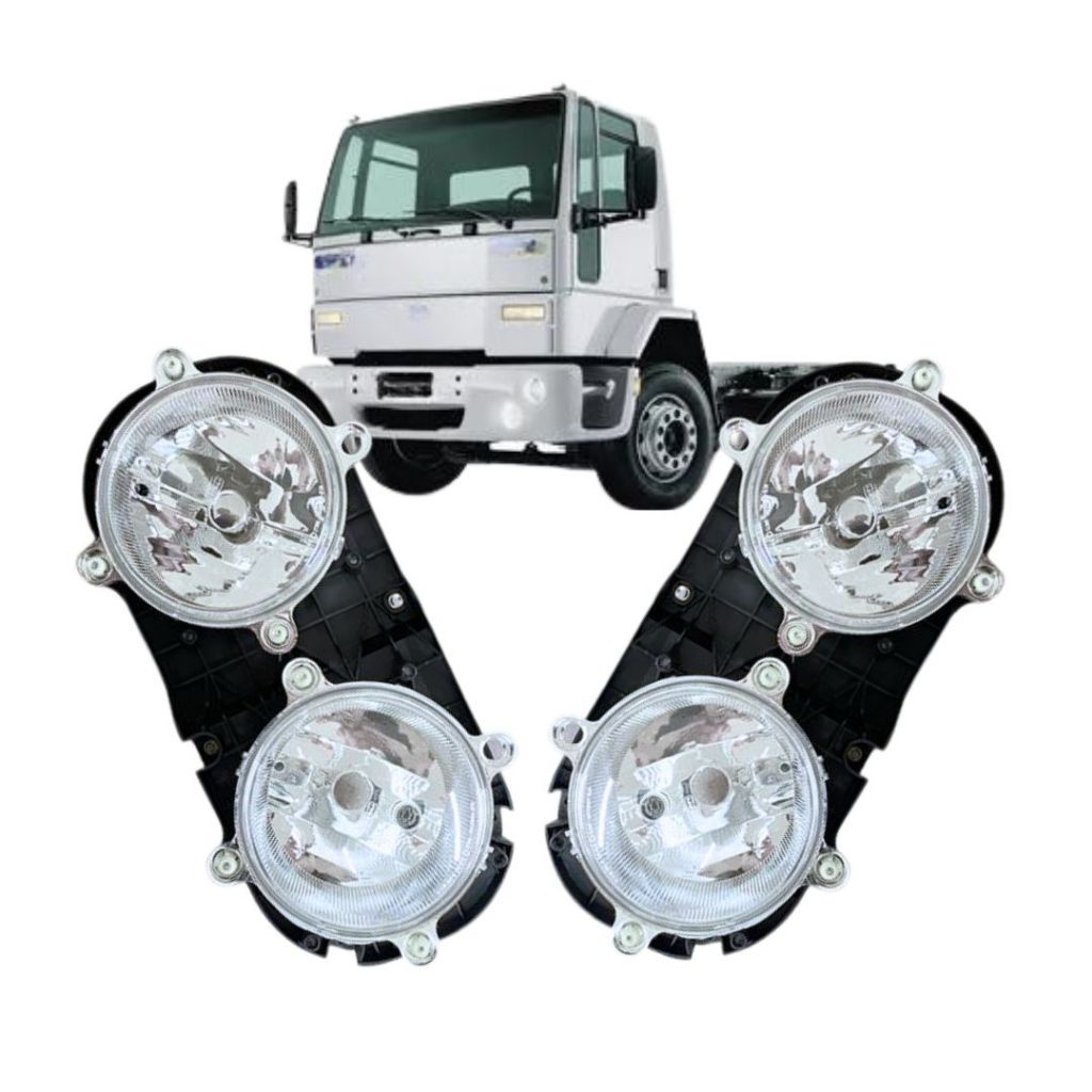 Par Farol Diagonal Dianteiro Duplo Para Caminhão Ford Cargo 2000 a 2006 Nino F-161 F-162 em Oferta na Shopee