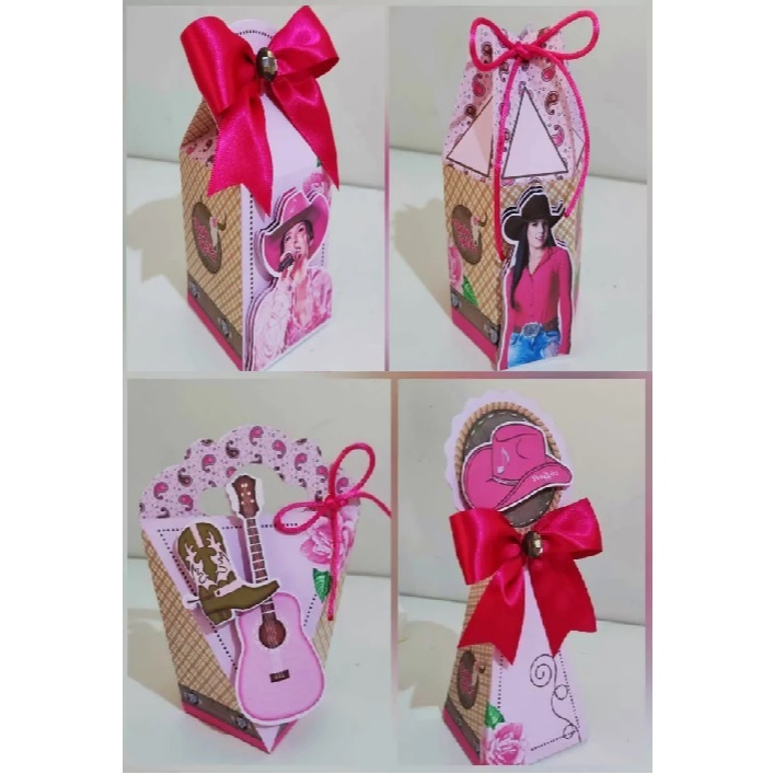 Kit Personalizados Ana Castela Boiadeira PEGUE  E MONTE Caixinha Lembrancinha Festa Aniversário