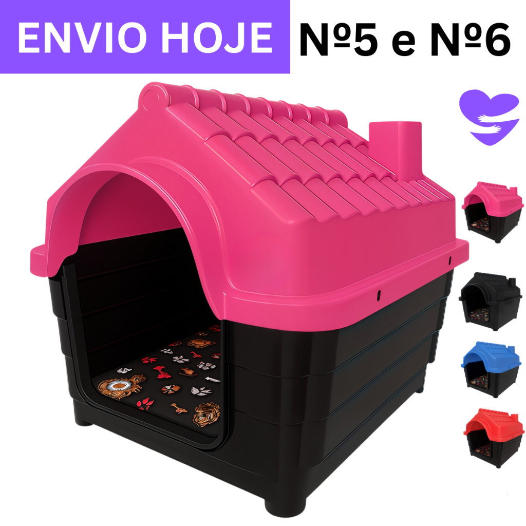 Casinha Para Cachorro Grande/Médio Casa Pet Com Proteção Raios UV- N5 e N6