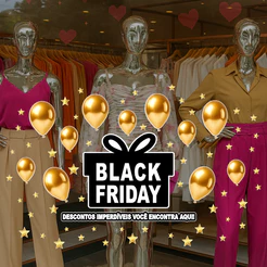 Adesivo Vinil Impresso Black Friday – Vitrine Loja Shopping Comércio Promoção Desconto