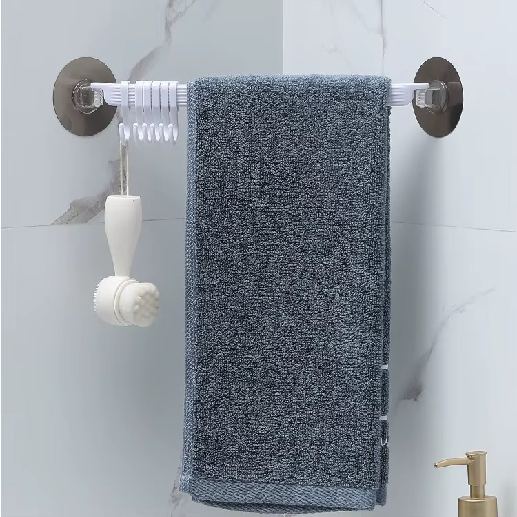 Gancho Ventosa para Banheiro com 6 Fileiras Cabide Parede Cozinha Azulejo Sem Furo