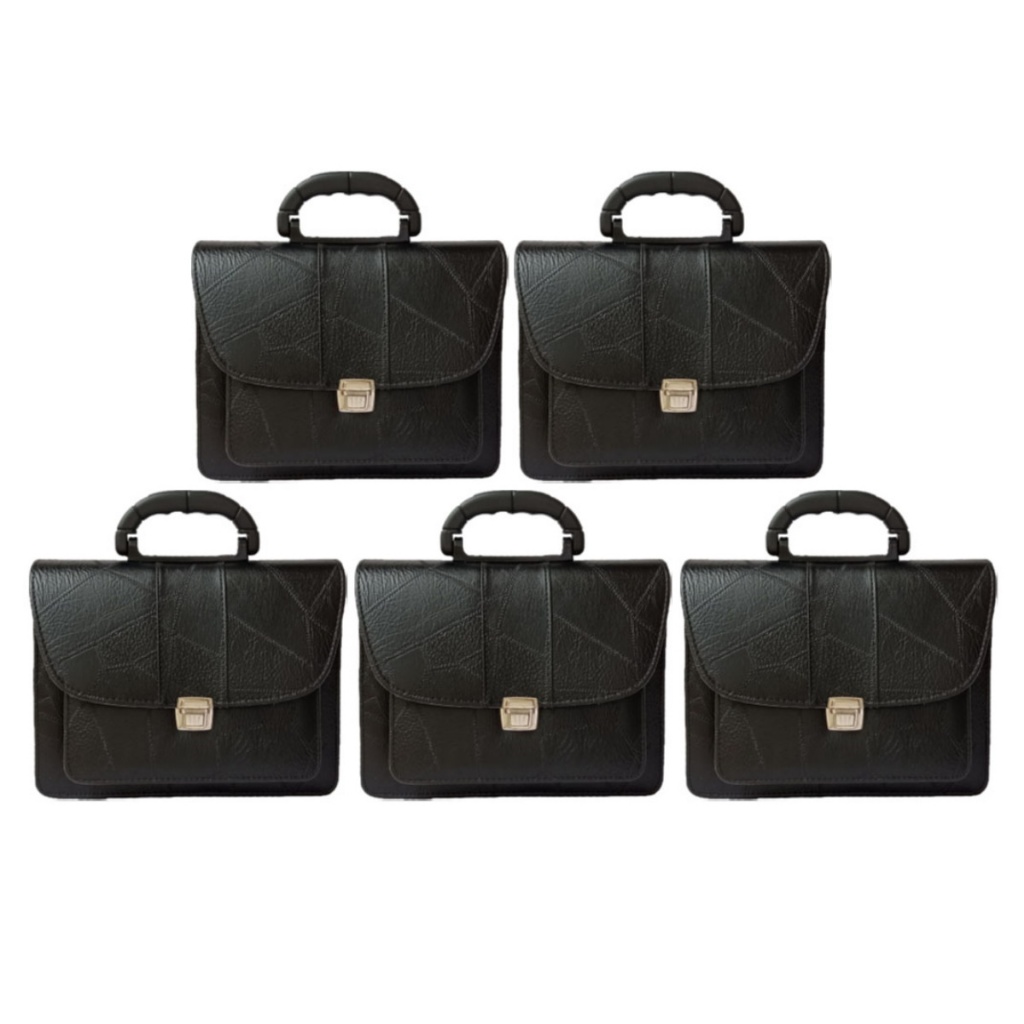 Kit 5 Pasta Bolsa Biblia Tripla Costurado Preta AP R1497-5