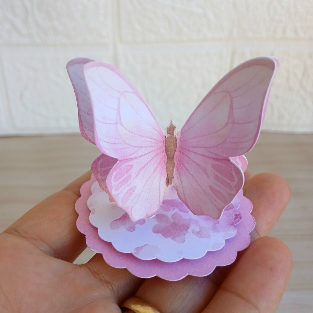 Kit Aplique 3D, 10, 20, 30 ou 40 und Tag Jardim das Borboletas Personalizada Festa Lembrancinha mod2